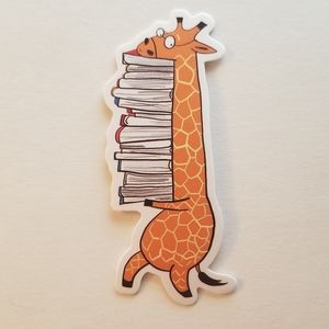 10/$10 Giraffe Carrying Books Sticker